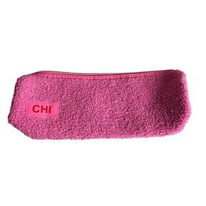 CHI x Barbie Dream Pink Iron Carrying Case Zip Bag Sherpa Fuzzy Soft Travel